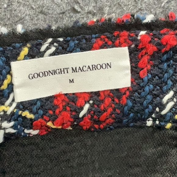 Goodnight Macaroon Red & Blue Tweed Mini Skirt – Edgy & Chic (NWT) - Picture 4 of 4